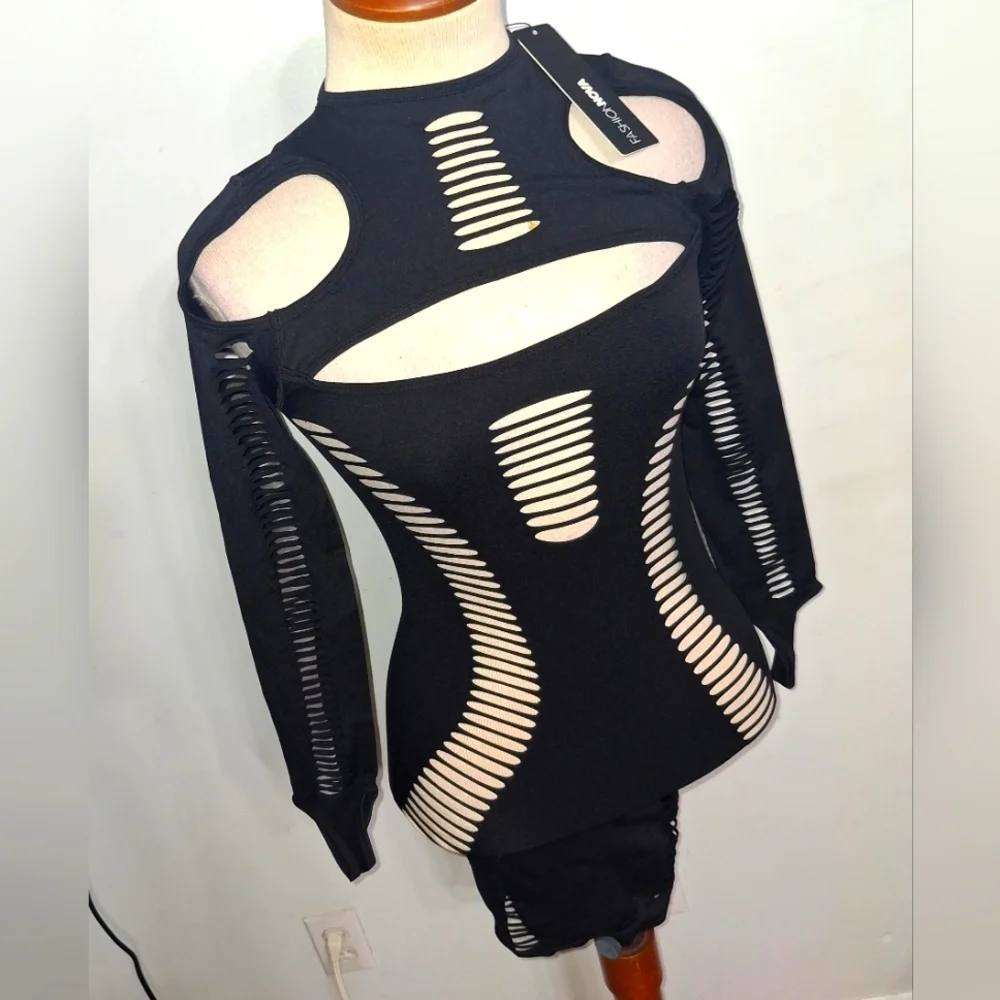 Fashion Nova- Janet Seamless Mini Dress-W Sz S/M - Picture 8 of 11